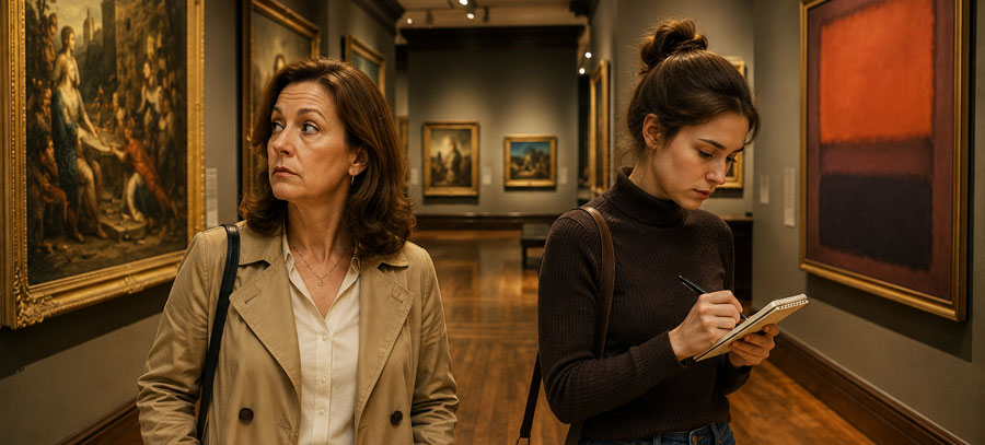 clancy and daughter in gallery