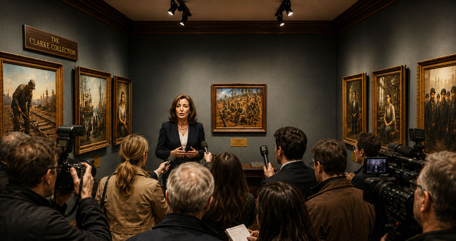 Clarke gallery press conference