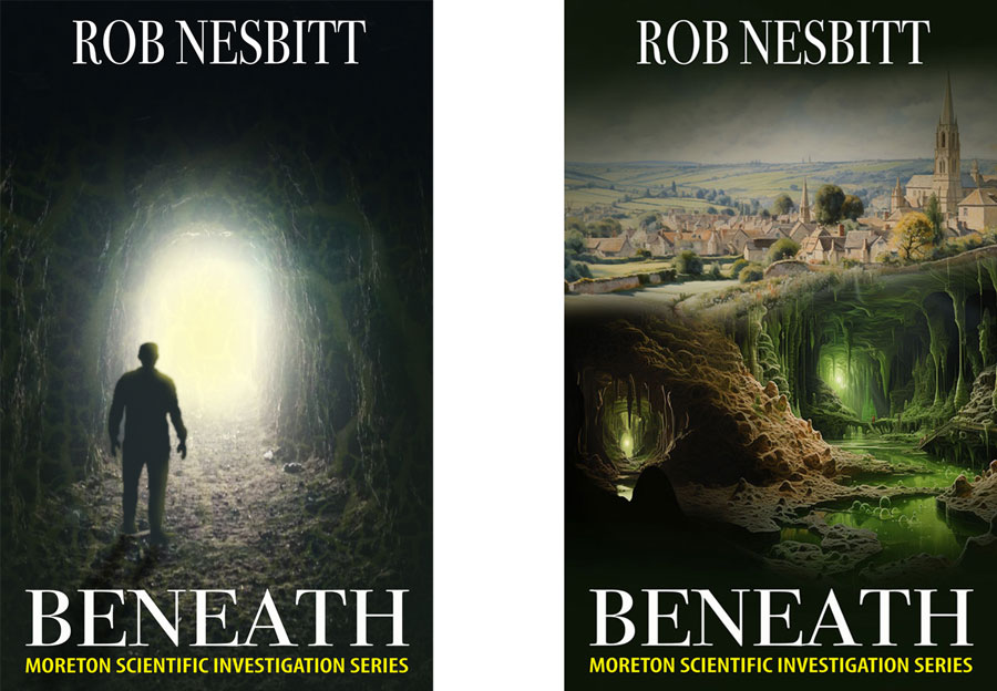 Old and New Book cover - beneath - book 1 in the Moreton Scientific Investigation seroes